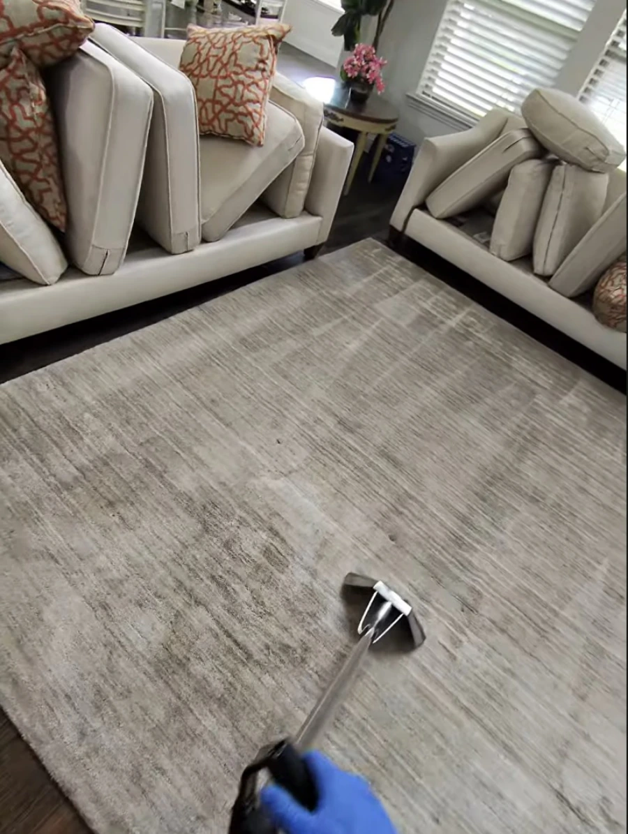 Residential carpet cleaning in a Frisco, Texas home