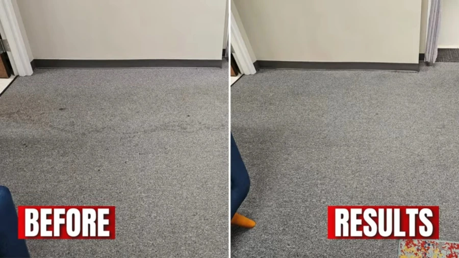 Frisco carpet before and after deep cleaning